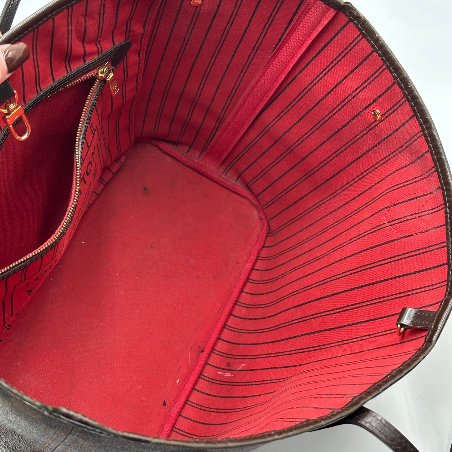 Authentic Louis Vuitton 2014 Damier Ebene Neverfull MM