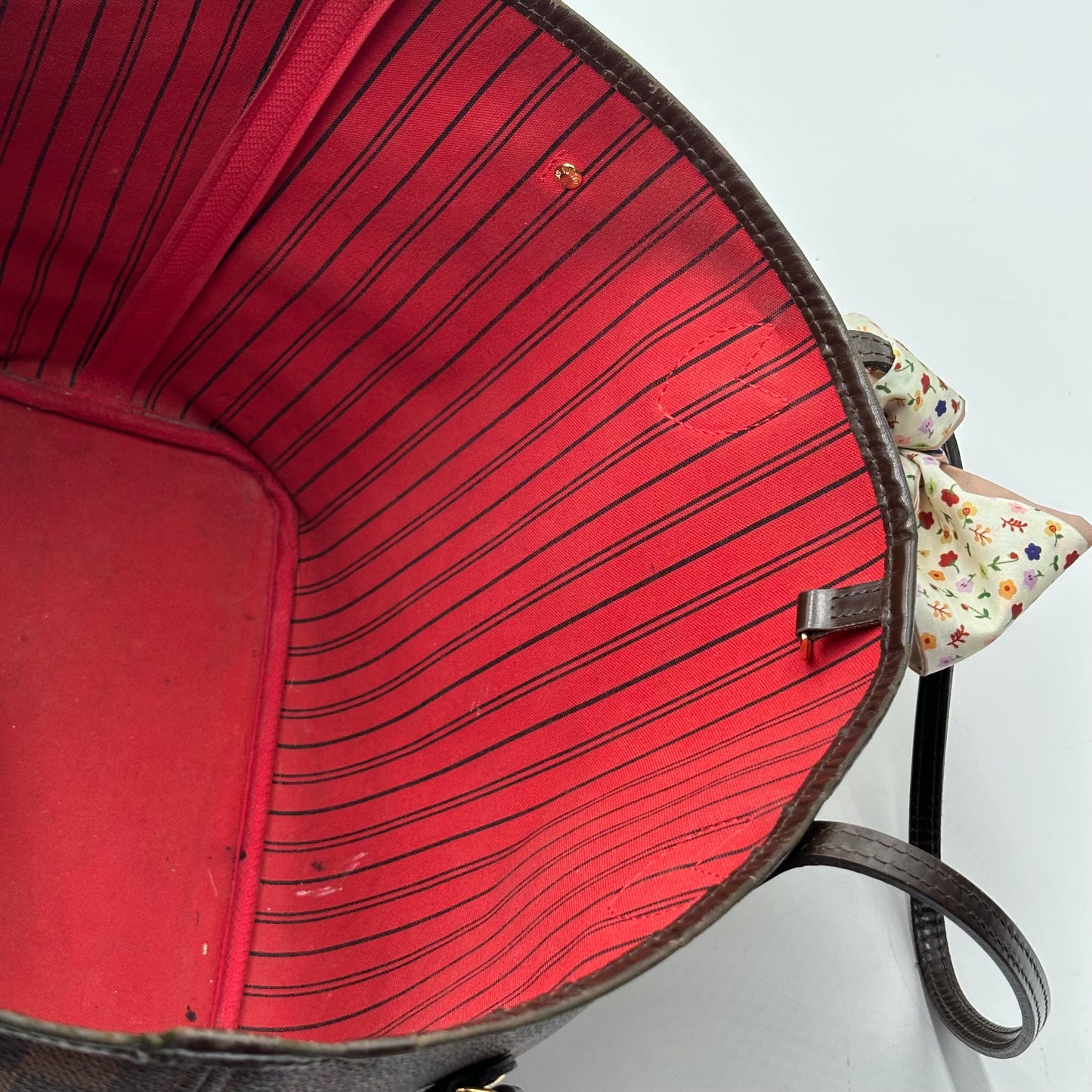 Authentic Louis Vuitton 2014 Damier Ebene Neverfull MM