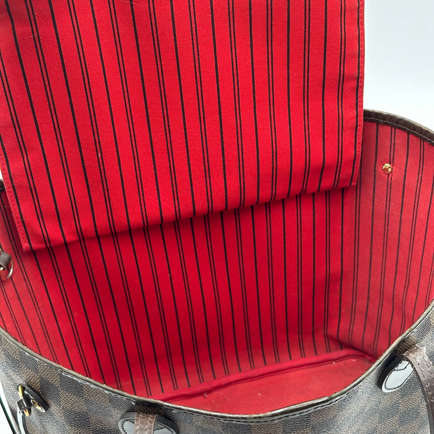 Authentic Louis Vuitton 2014 Damier Ebene Neverfull MM