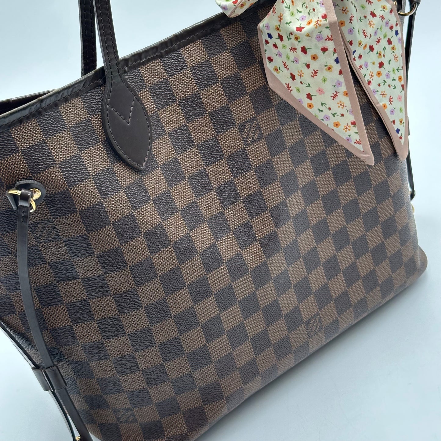 Authentic Louis Vuitton 2014 Damier Ebene Neverfull MM