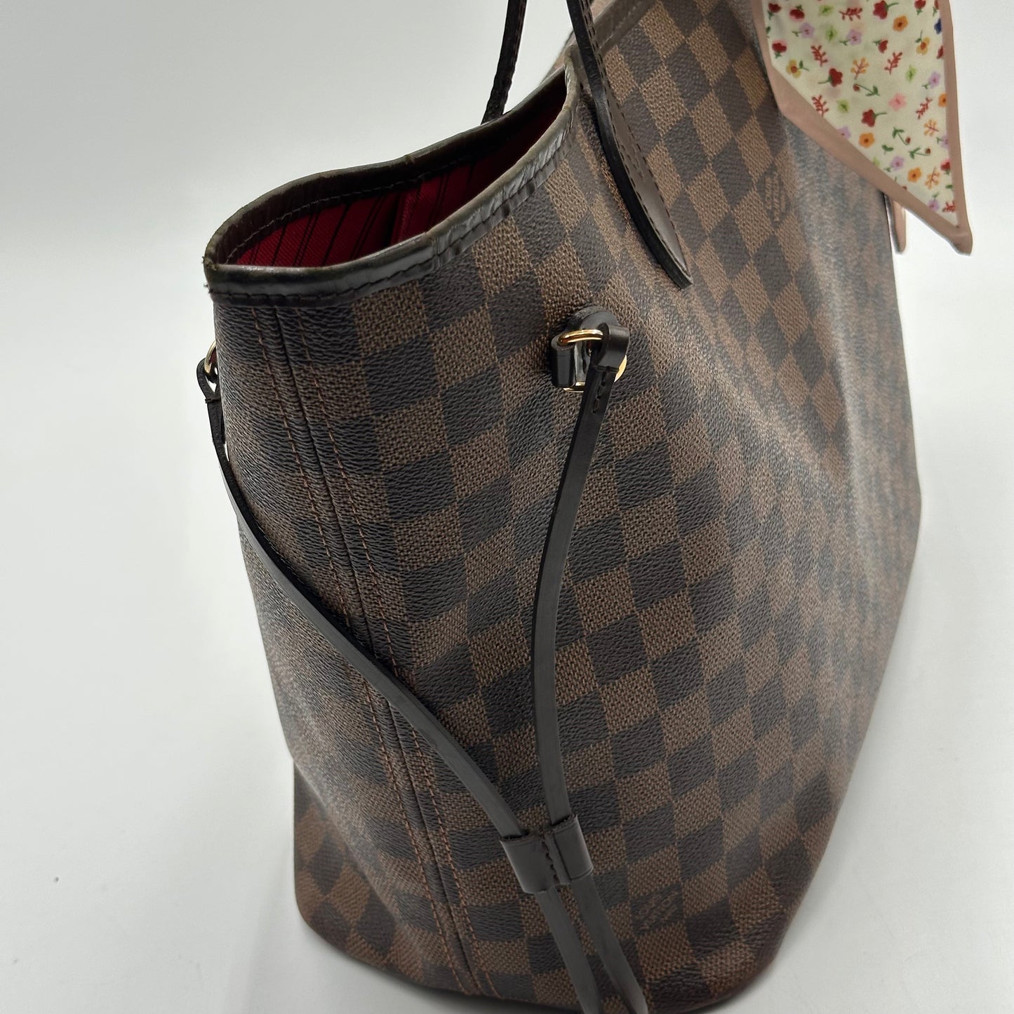 Authentic Louis Vuitton 2014 Damier Ebene Neverfull MM