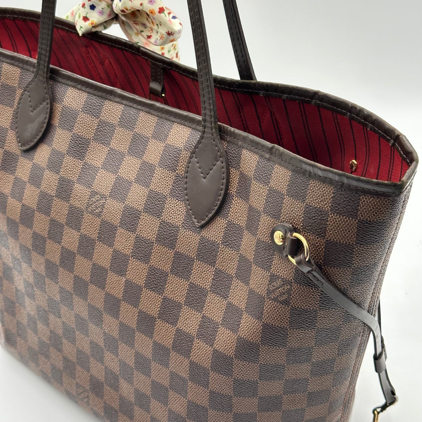 Authentic Louis Vuitton 2014 Damier Ebene Neverfull MM