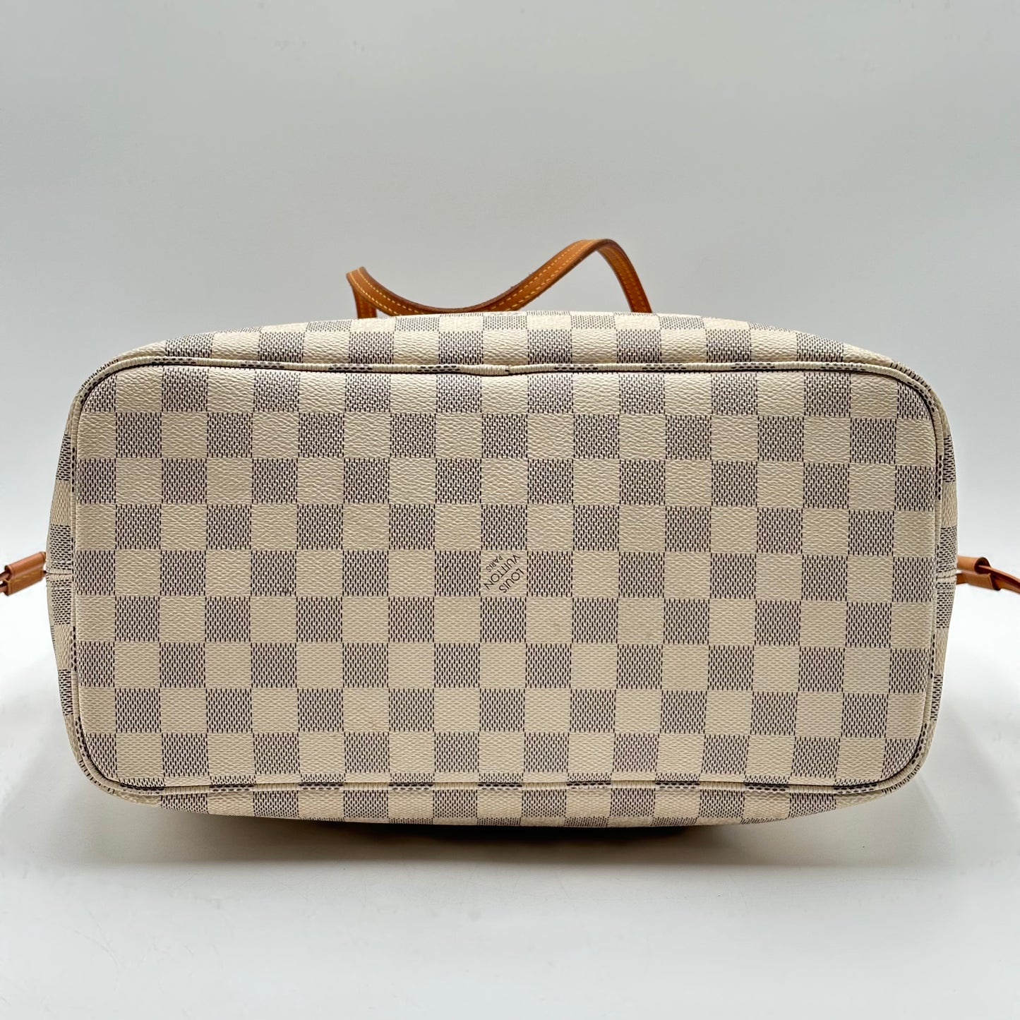 Authentic Louis Vuitton 2019 Damier Azur Neverfull MM Tote Handbag with Dust Bag