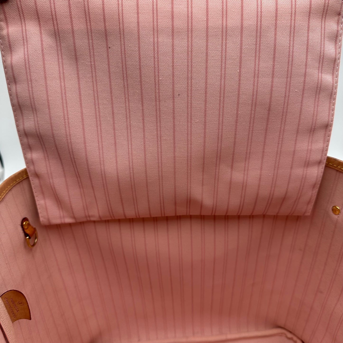 Authentic Louis Vuitton 2019 Damier Azur Neverfull MM Tote Handbag with Dust Bag