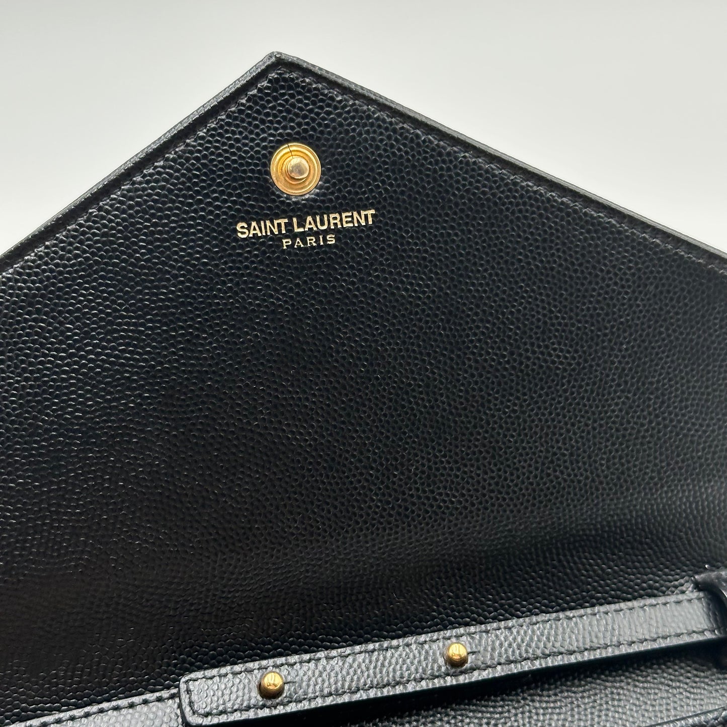 Authentic YSL Black Cassandre Envelope Chain Crossbody