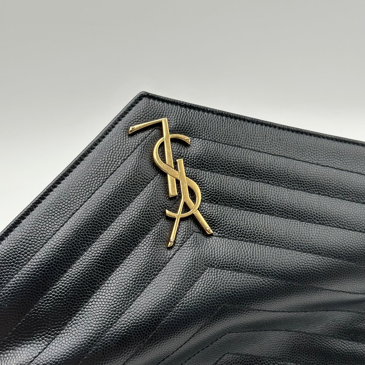 Authentic YSL Black Cassandre Envelope Chain Crossbody