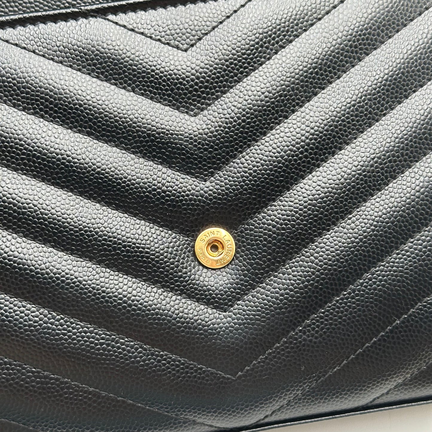 Authentic YSL Black Cassandre Envelope Chain Crossbody