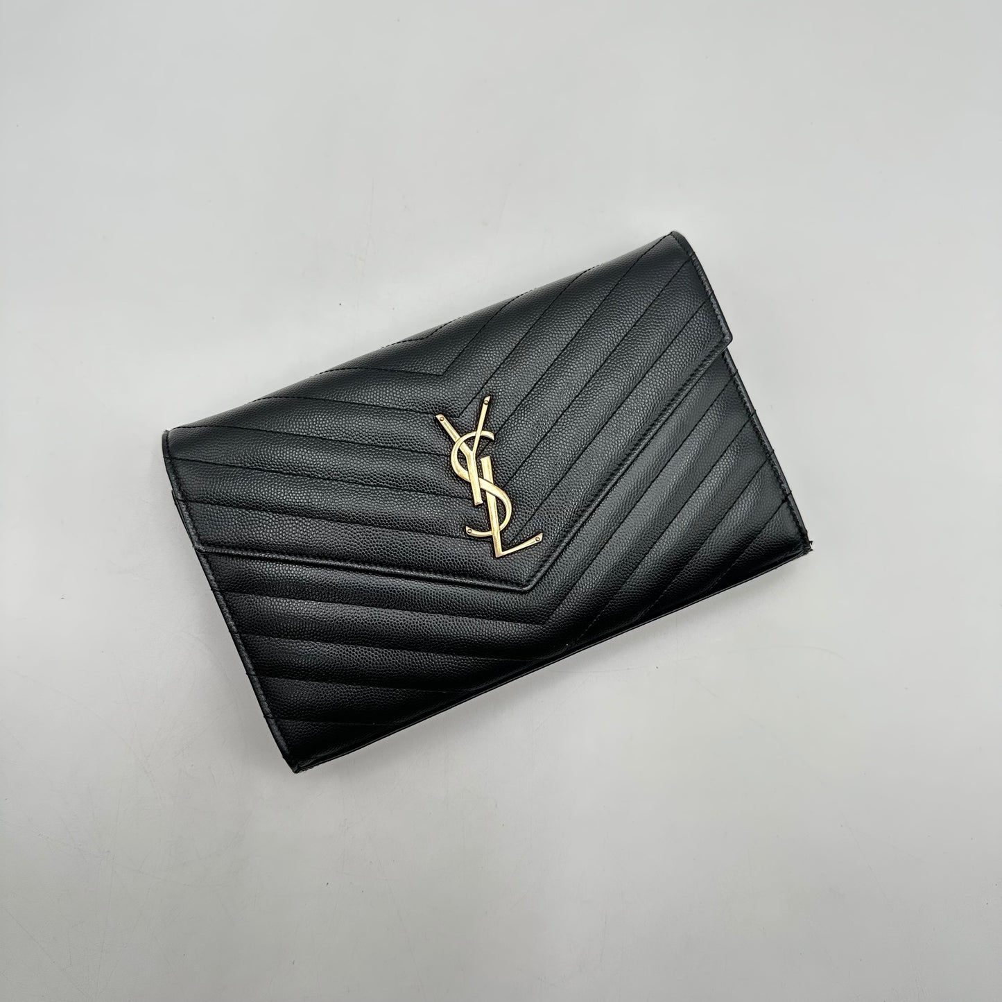 Authentic YSL Black Cassandre Envelope Chain Crossbody