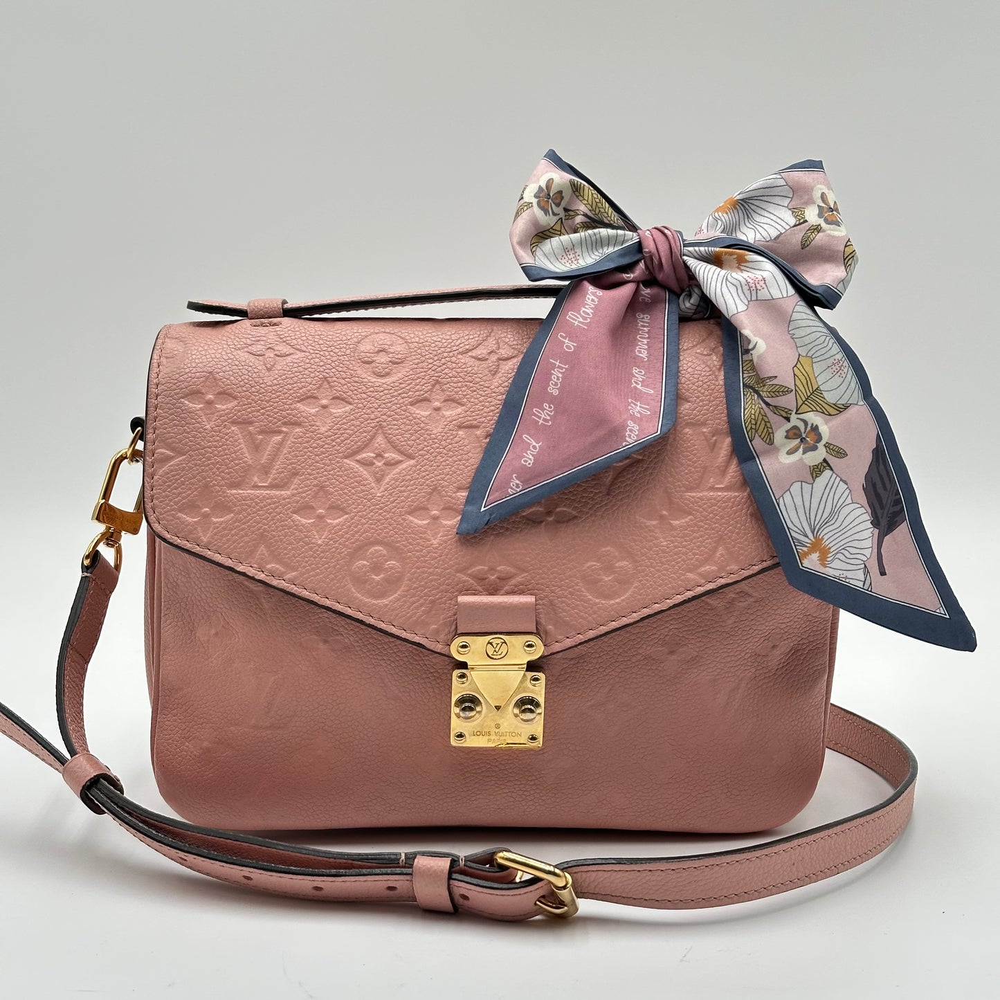 Authentic Louis Vuitton Pochette Métis Monogram Empreinte Rose Pink Crossbody