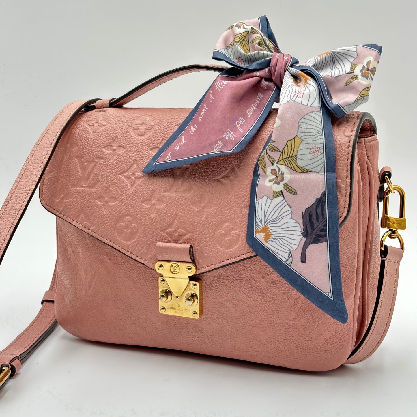 Authentic Louis Vuitton Pochette Métis Monogram Empreinte Rose Pink Crossbody
