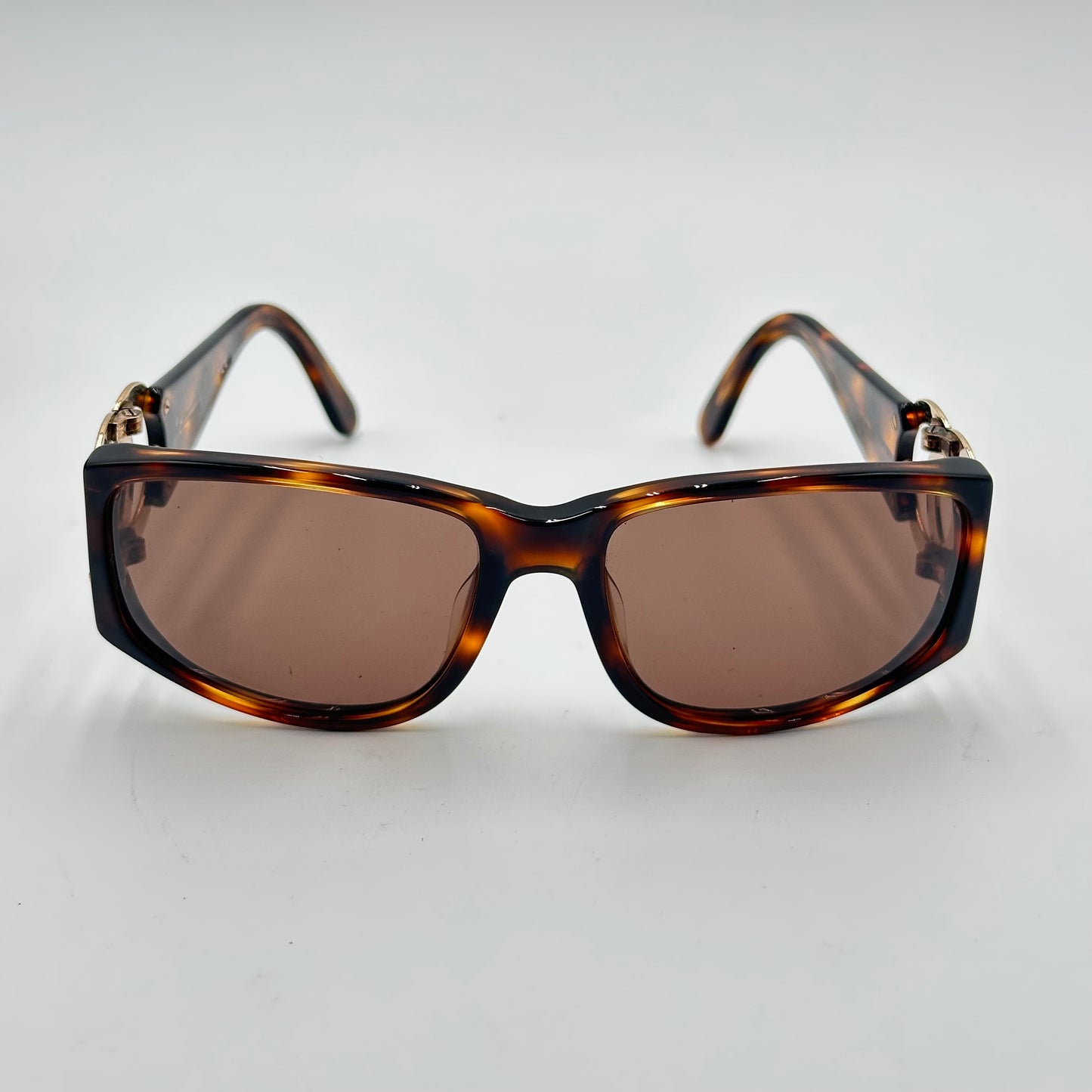 Authentic CHANEL CC Brown Tortoise Shell Sunglasses