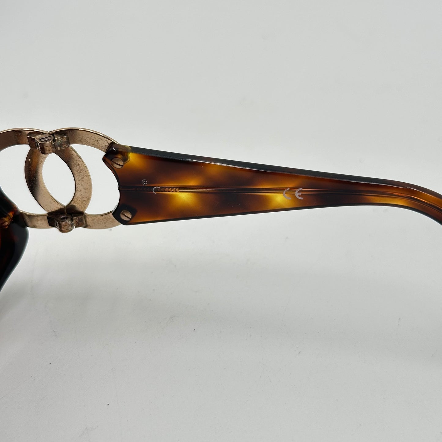 Authentic CHANEL CC Brown Tortoise Shell Sunglasses