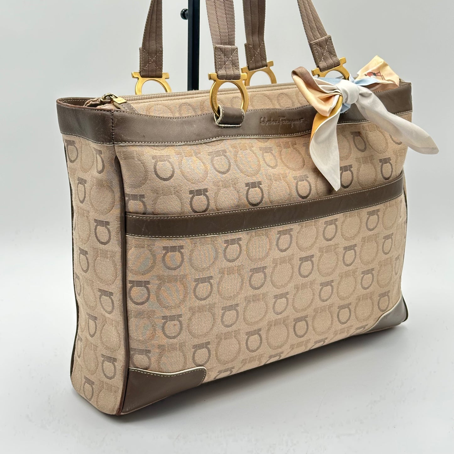 Authentic Ferragamo Gancini Large Tote