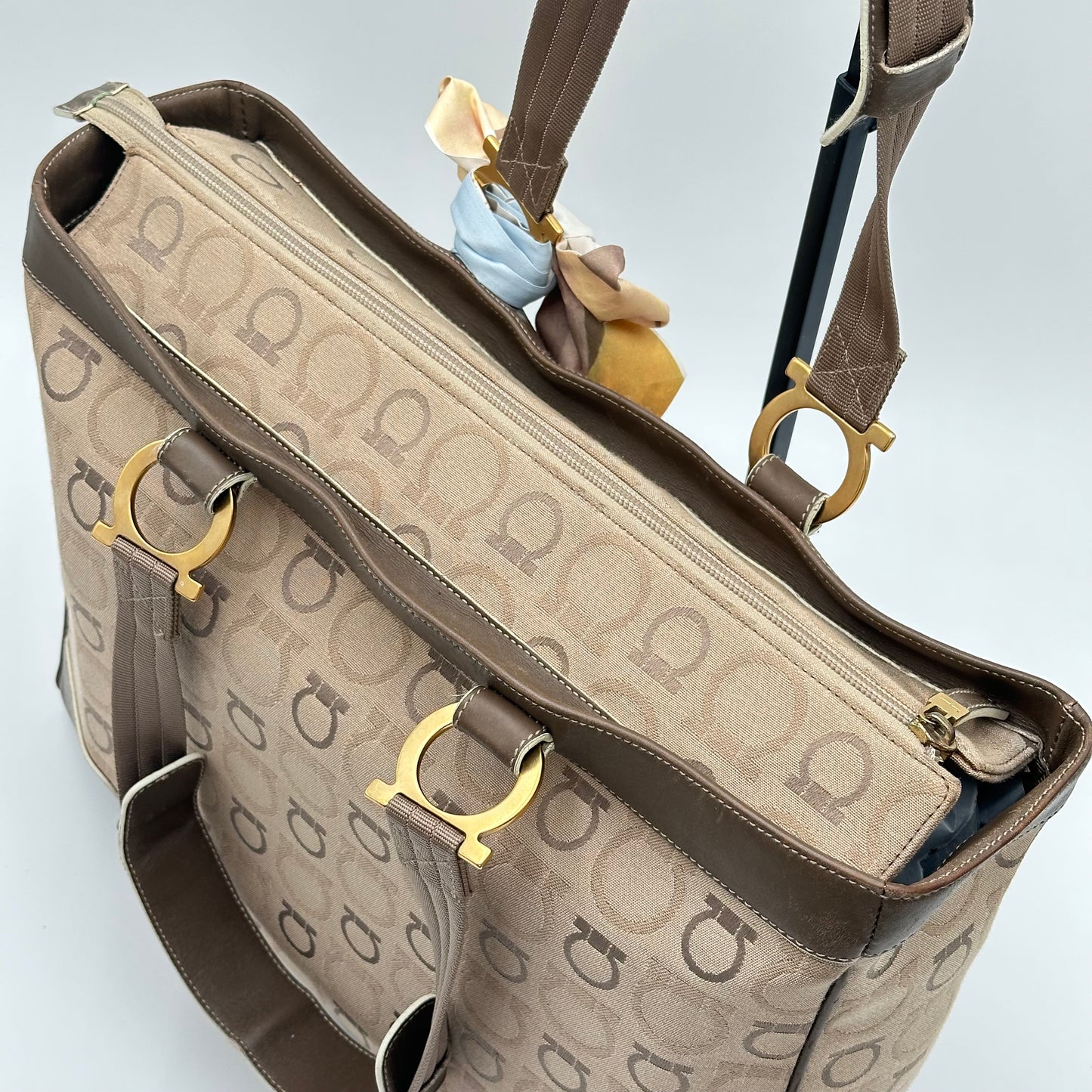 Authentic Ferragamo Gancini Large Tote