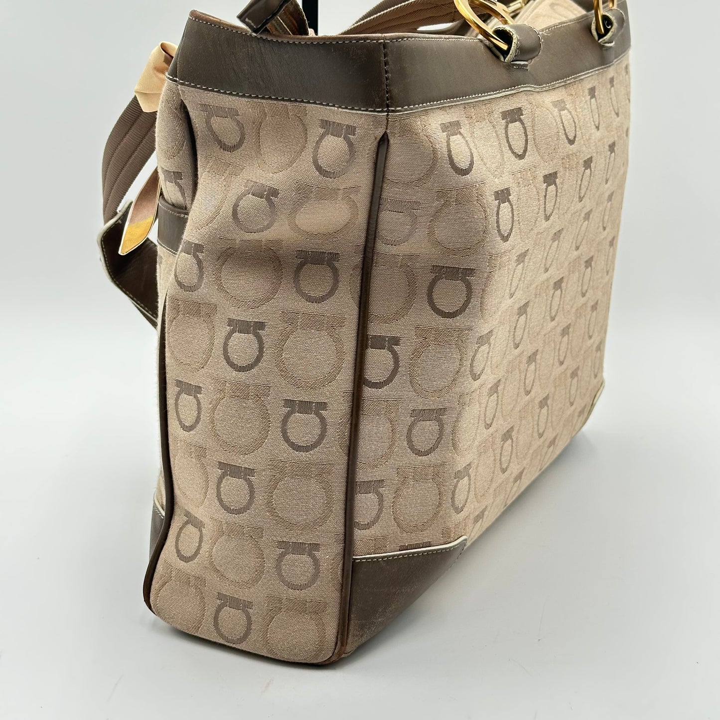 Authentic Ferragamo Gancini Large Tote