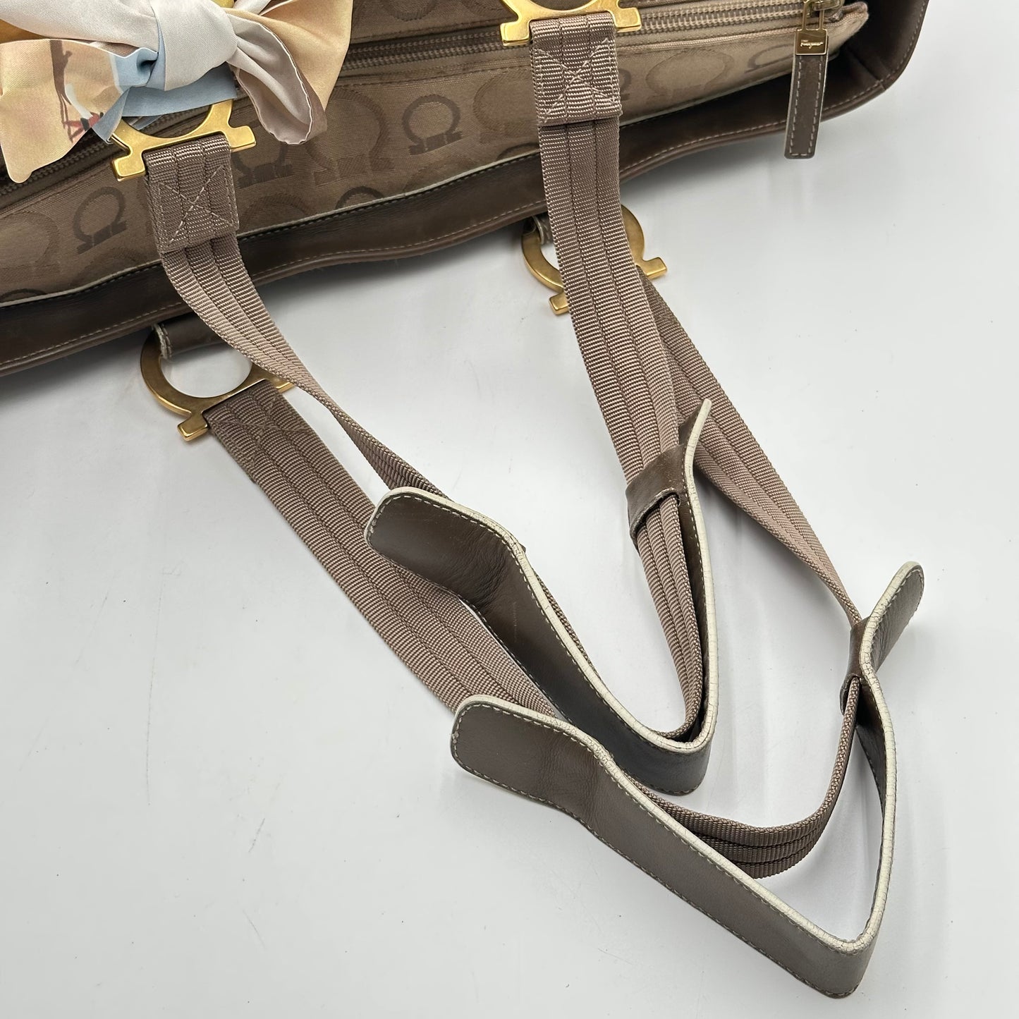 Authentic Ferragamo Gancini Large Tote