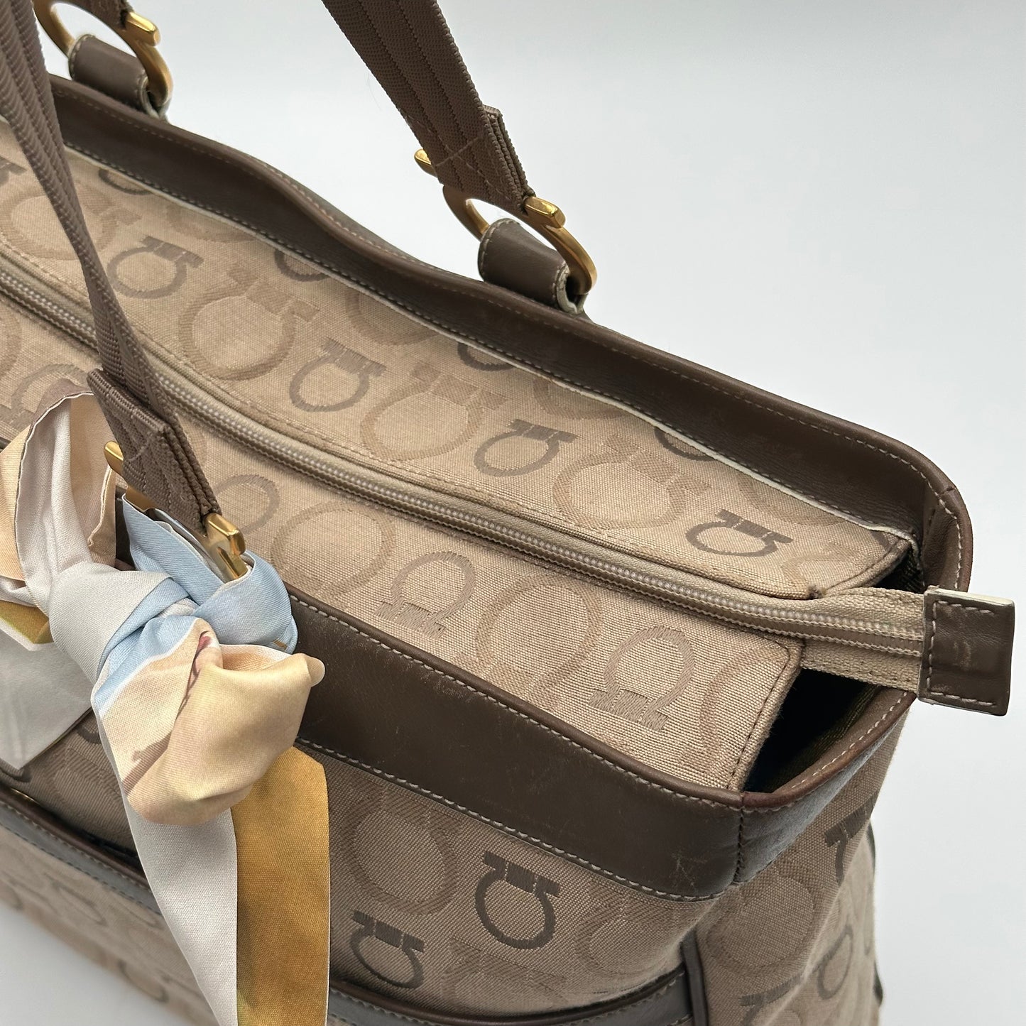 Authentic Ferragamo Gancini Large Tote