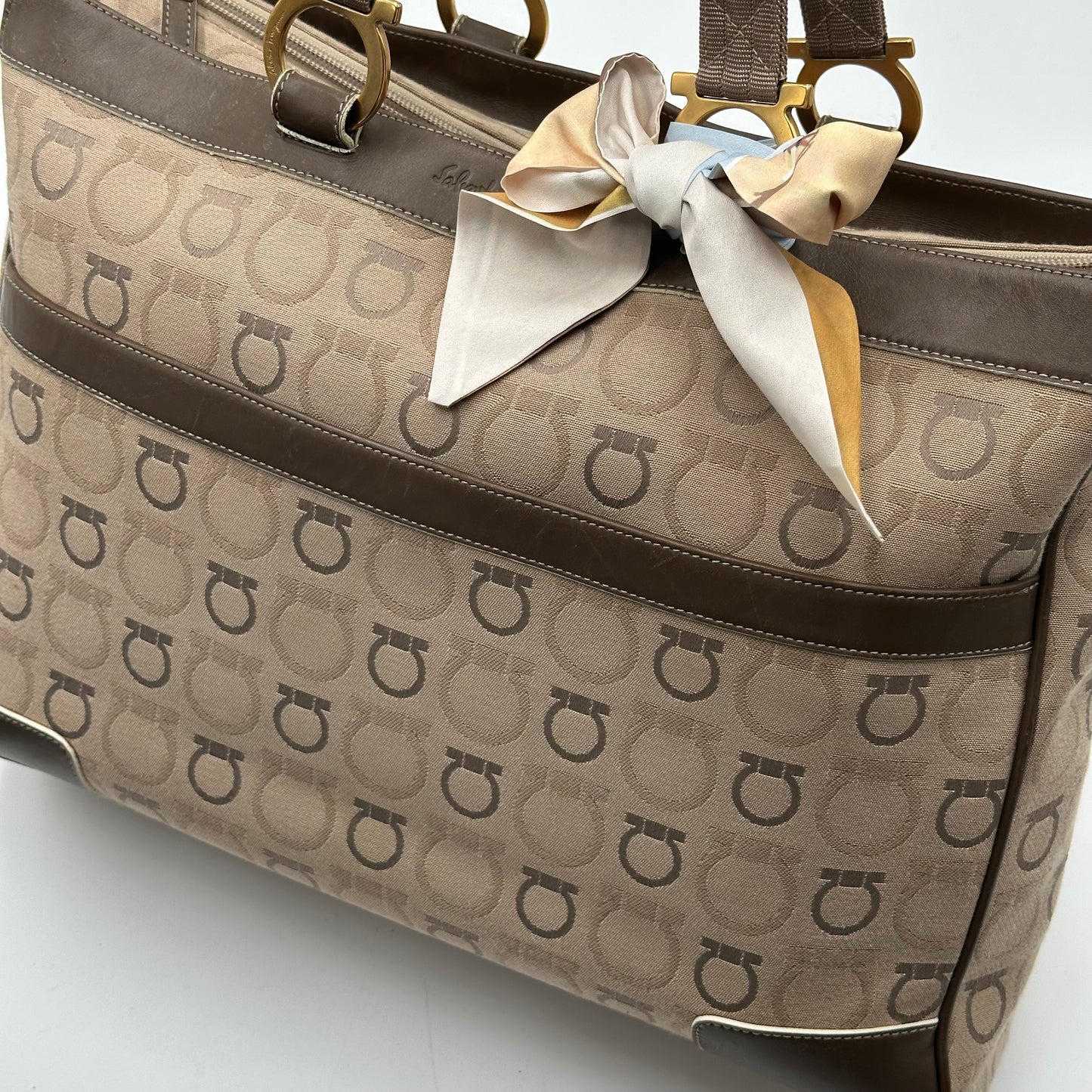 Authentic Ferragamo Gancini Large Tote