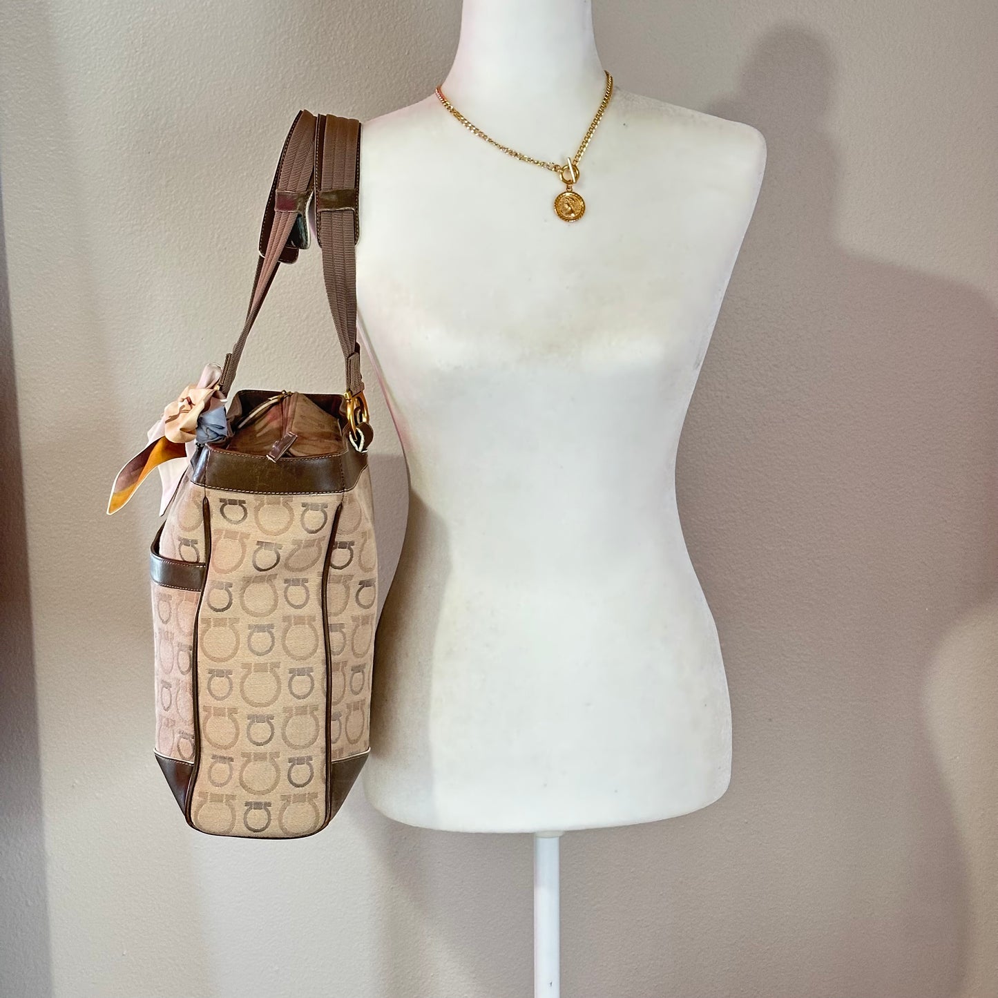 Authentic Ferragamo Gancini Large Tote