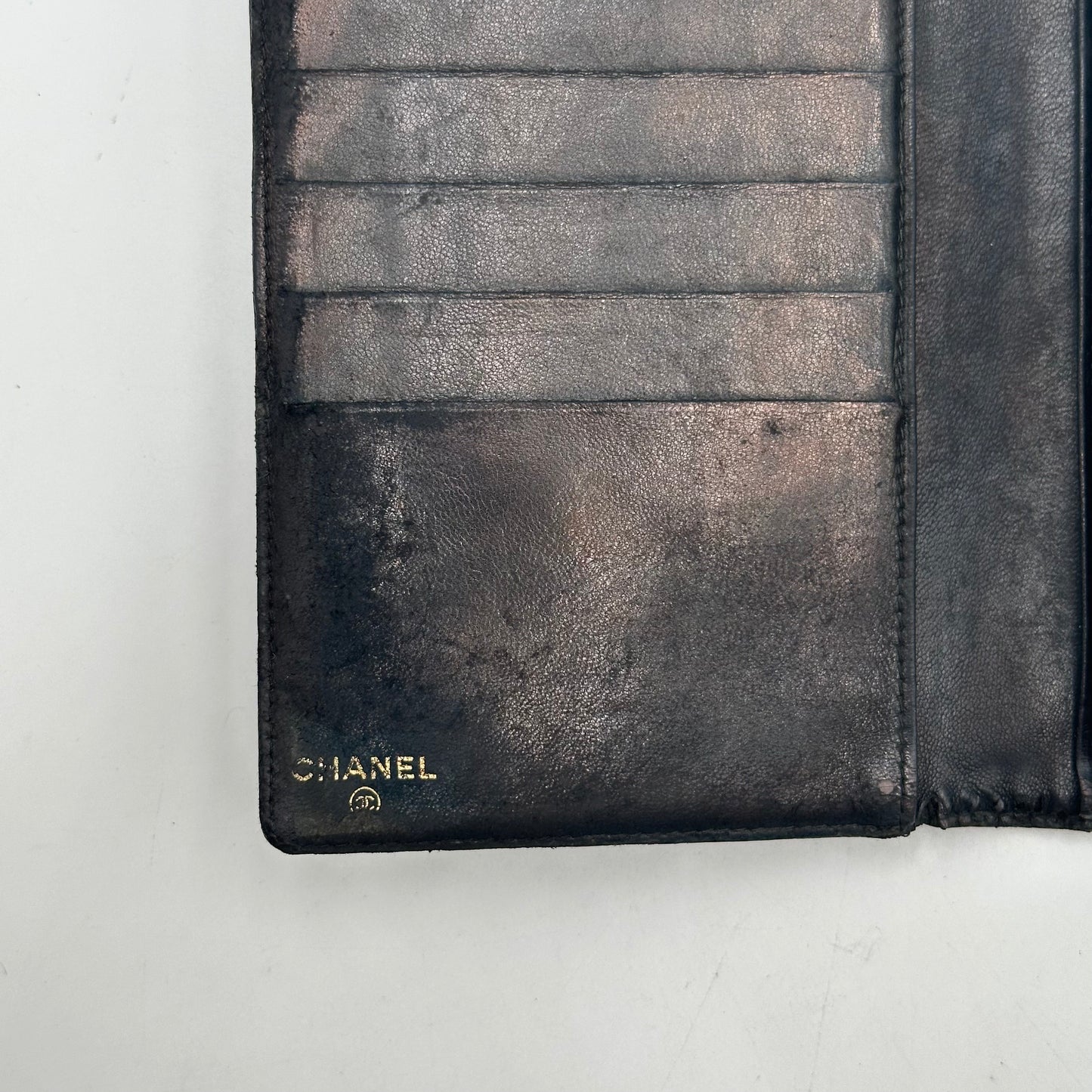 Authentic CHANEL Black Caviar Kisslock Wallet