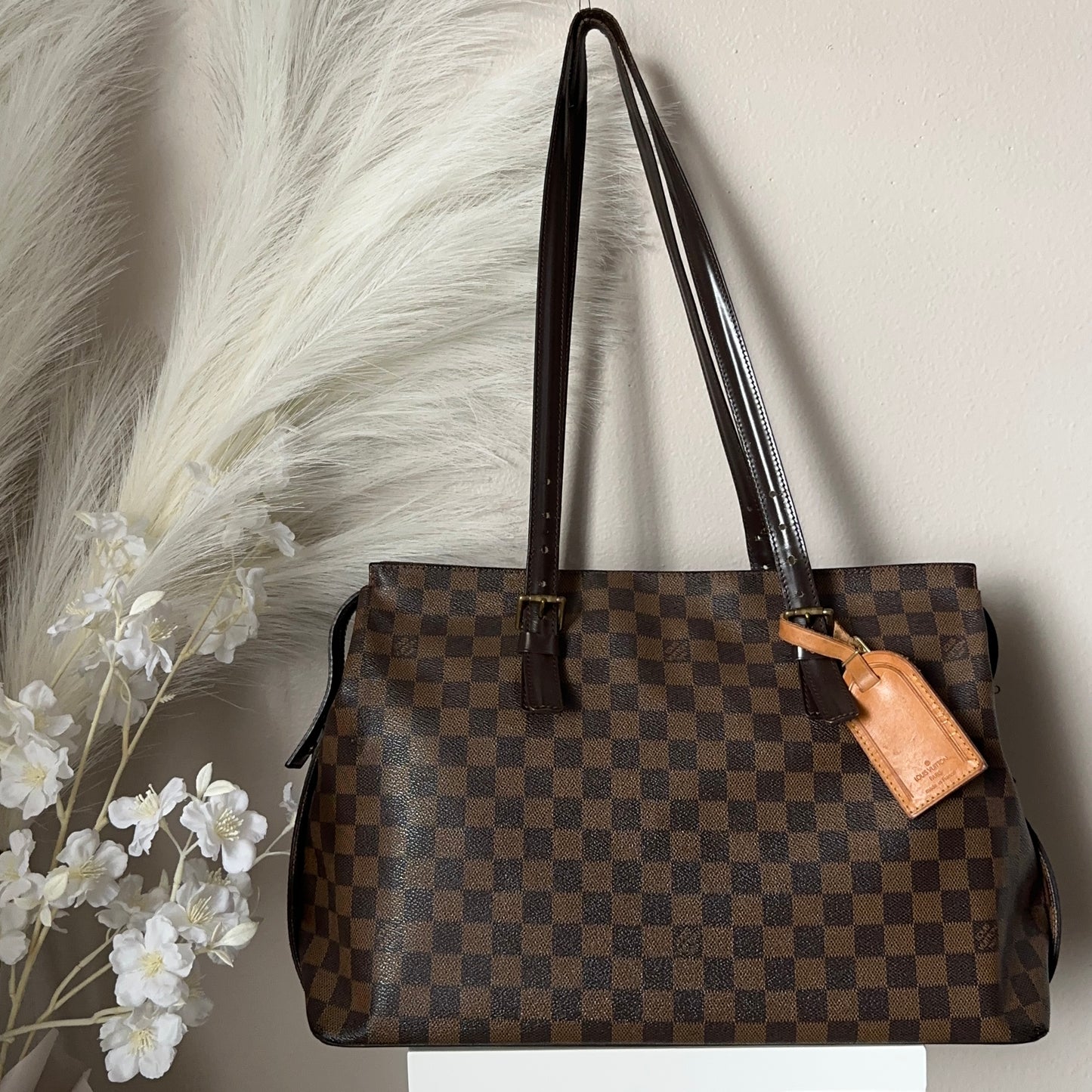 Authentic Louis Vuitton 2009 Damier Ebene Chelsea Tote