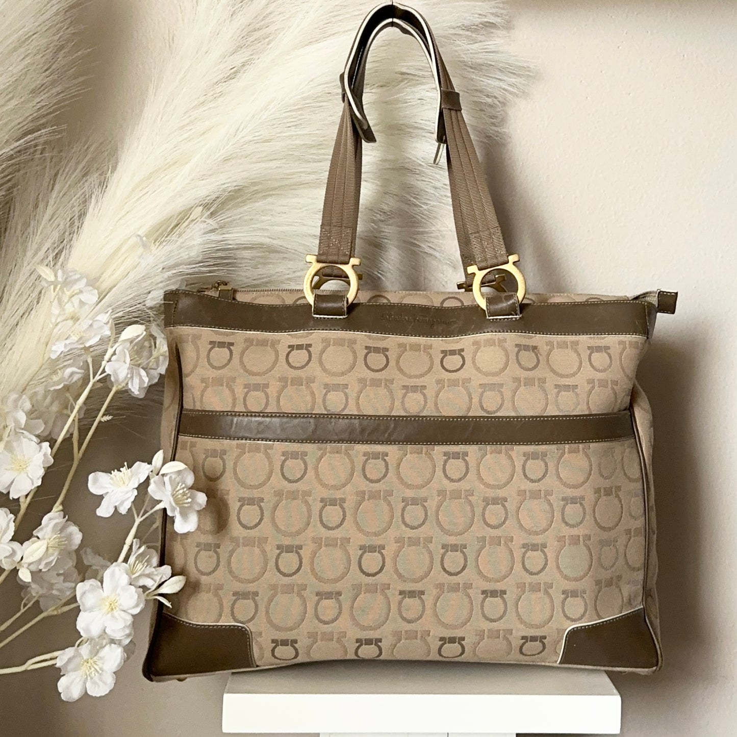 Authentic Ferragamo Gancini Large Tote