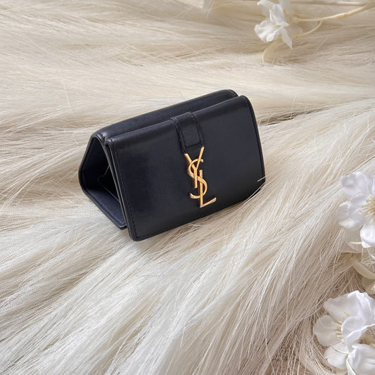 Authentic YSL Calfskin Compact Trifold Wallet