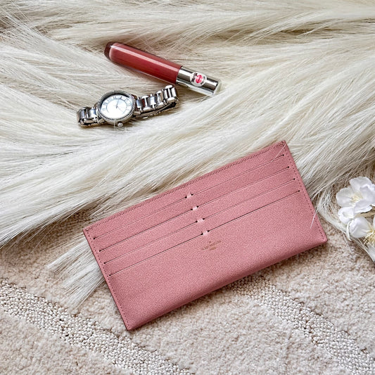 Authentic Louis Vuitton Rose Ballerine Felicie Insert Long Cardholder