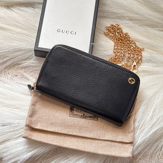 Authentic GUCCI Calfskin Zipper Wallet
