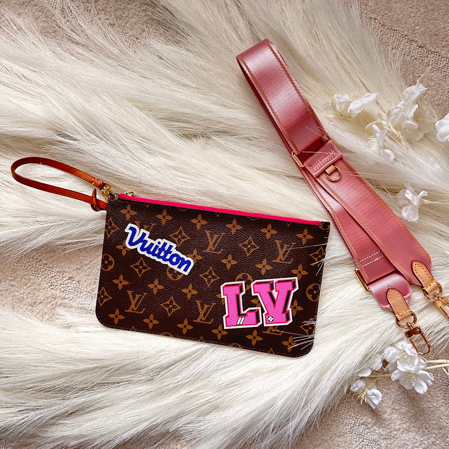 Authentic Louis Vuitton 2018 Monogram Travel Stickers Neverfull Pouch