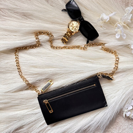 Authentic FENDI Black Long Wallet Crossbody