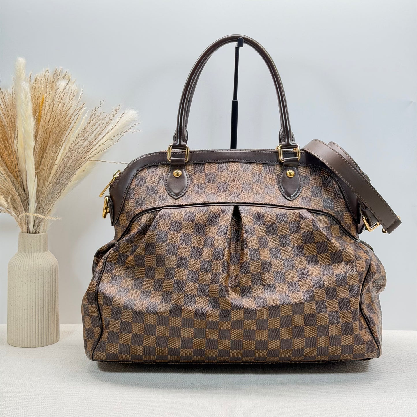 Authentic Louis Vuitton Damier Ebene Trevi GM Handbag