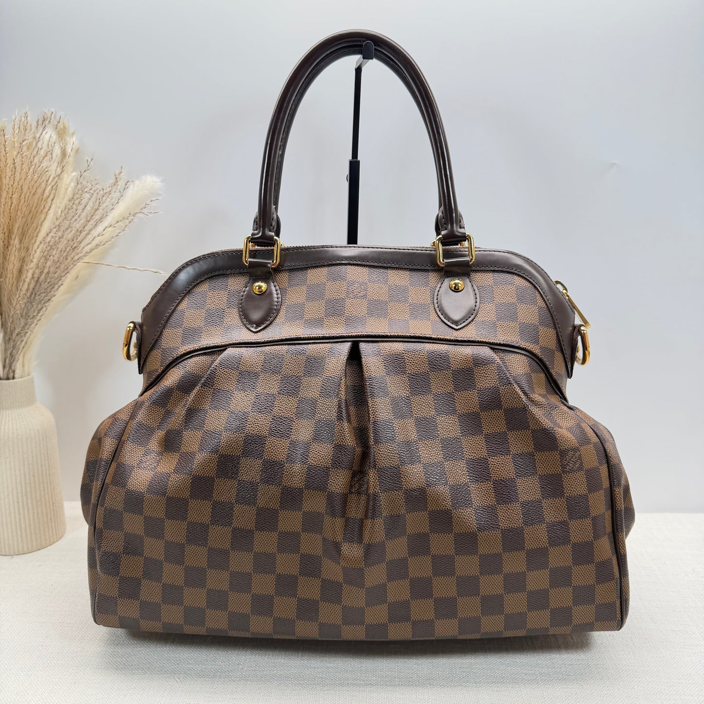 Authentic Louis Vuitton Damier Ebene Trevi GM Handbag
