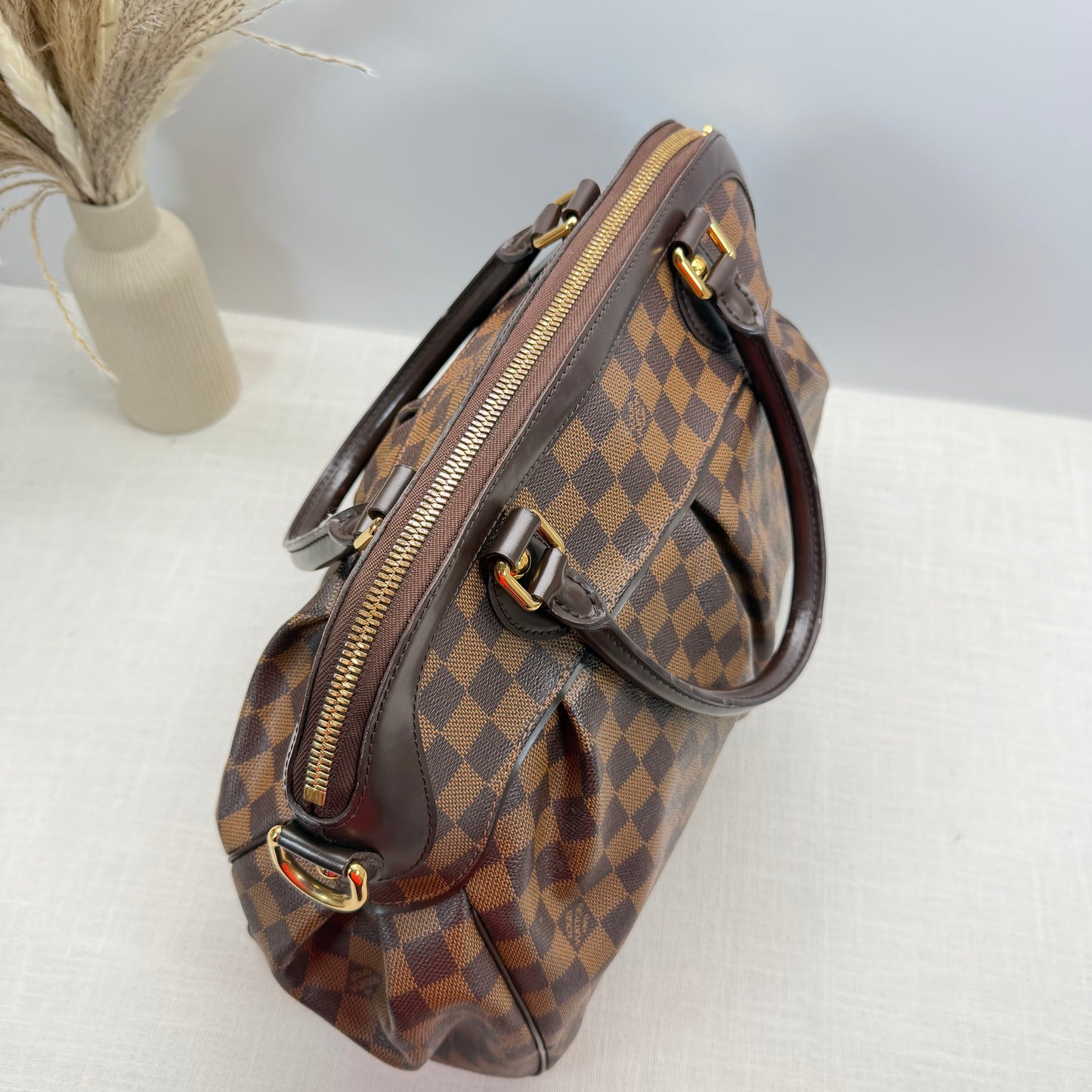 Authentic Louis Vuitton Damier Ebene Trevi GM Handbag