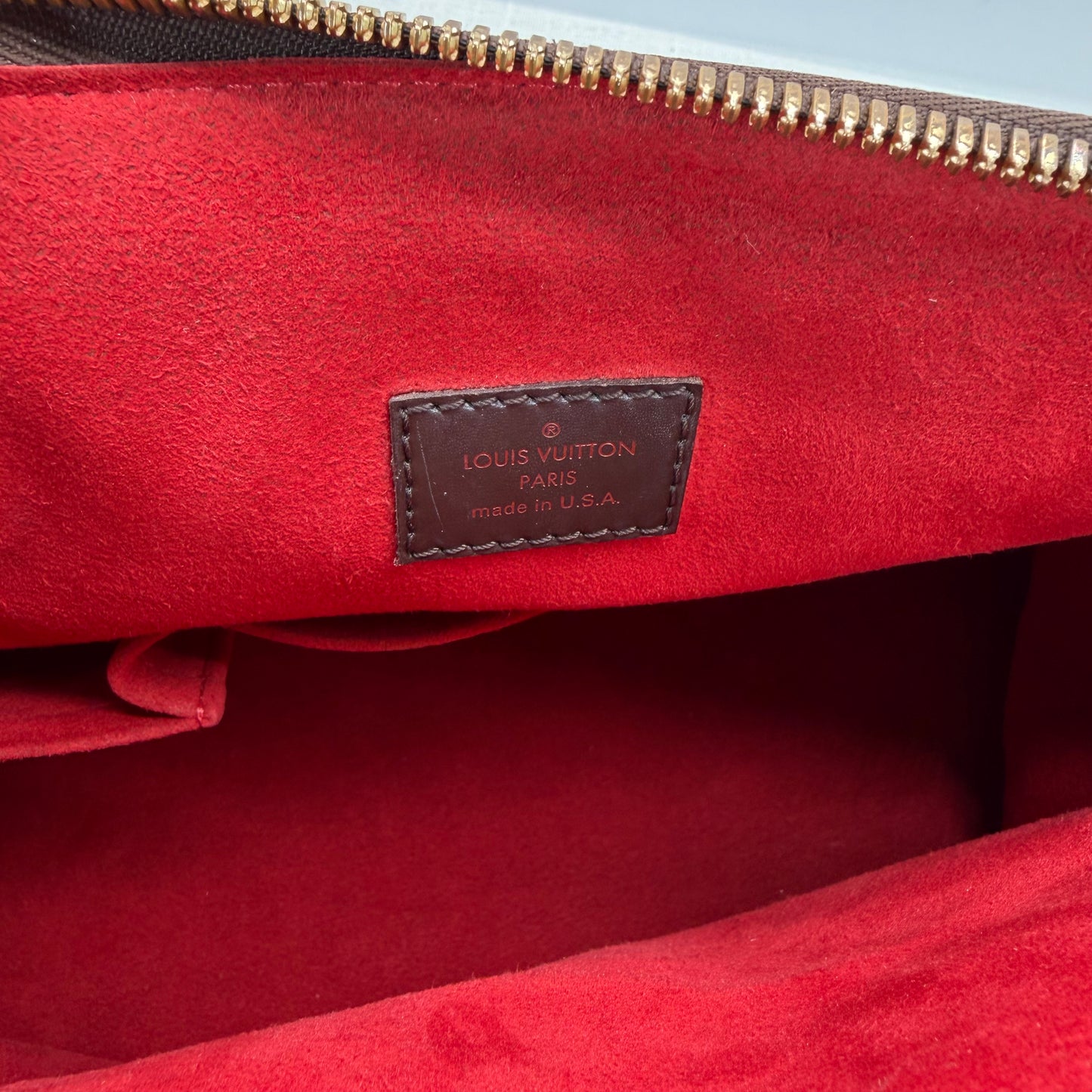 Authentic Louis Vuitton Damier Ebene Trevi GM Handbag