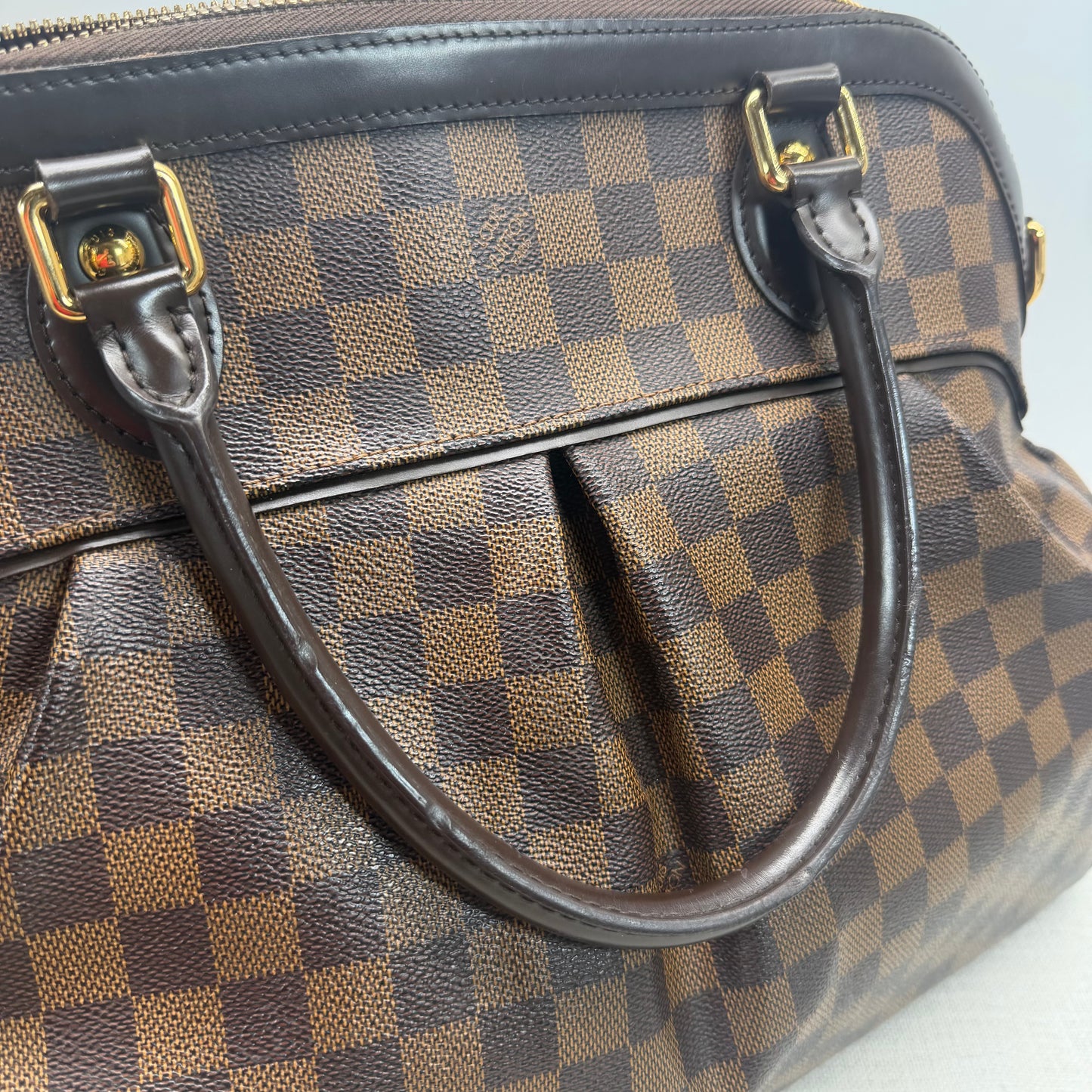 Authentic Louis Vuitton Damier Ebene Trevi GM Handbag