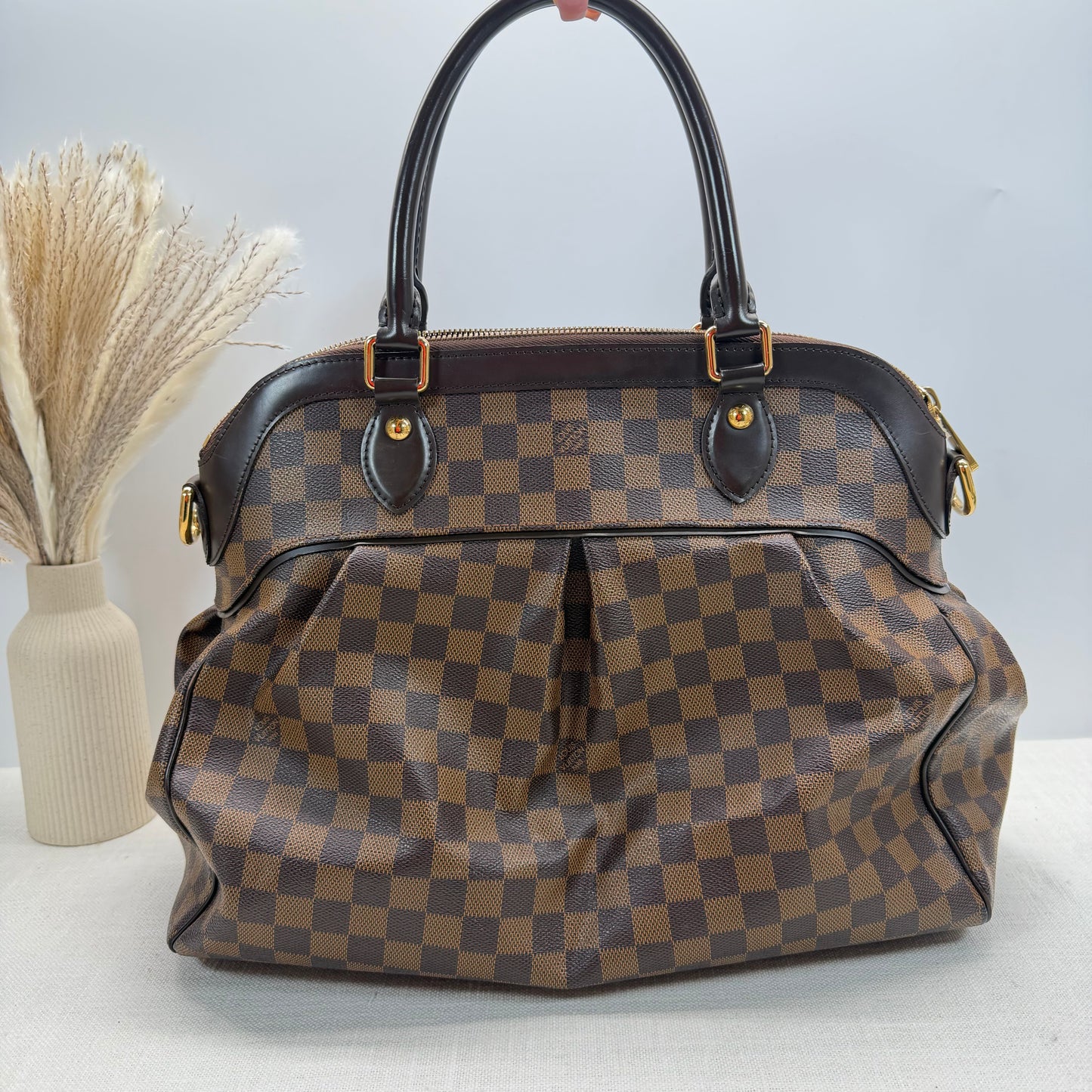 Authentic Louis Vuitton Damier Ebene Trevi GM Handbag