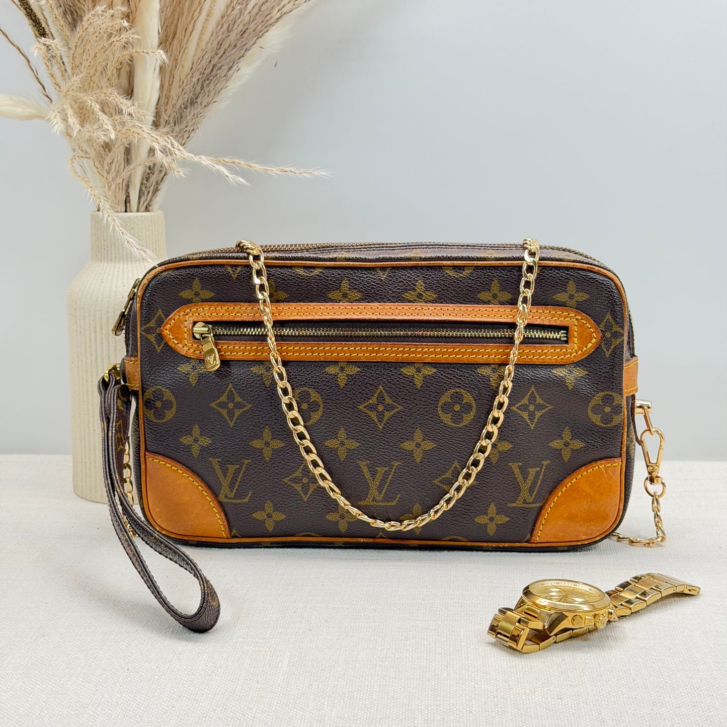 Authentic Louis Vuitton 1989 Monogram Marly Dragonne Crossbody