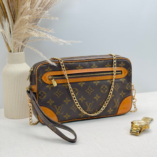 Authentic Louis Vuitton 1989 Monogram Marly Dragonne Crossbody