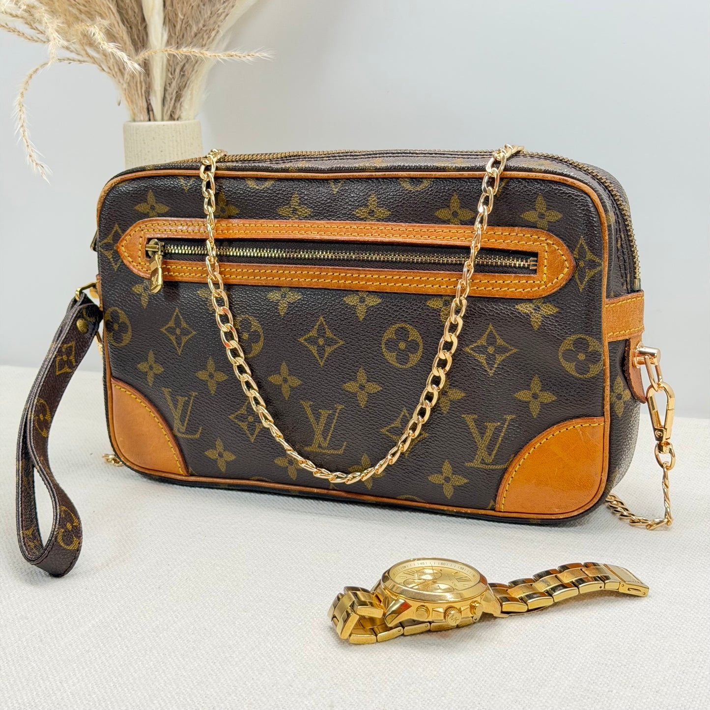 Authentic Louis Vuitton 1989 Monogram Marly Dragonne Crossbody