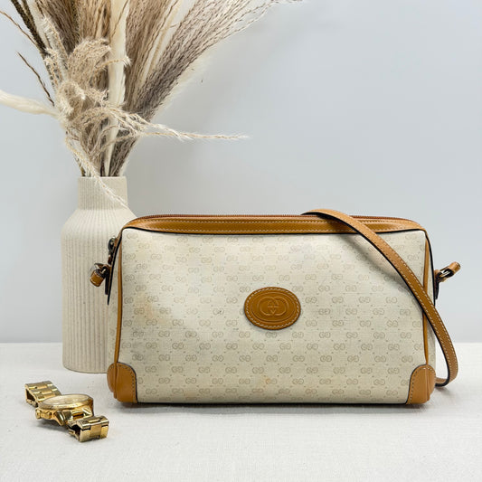 Authentic GUCCI Supreme White Canvas Crossbody