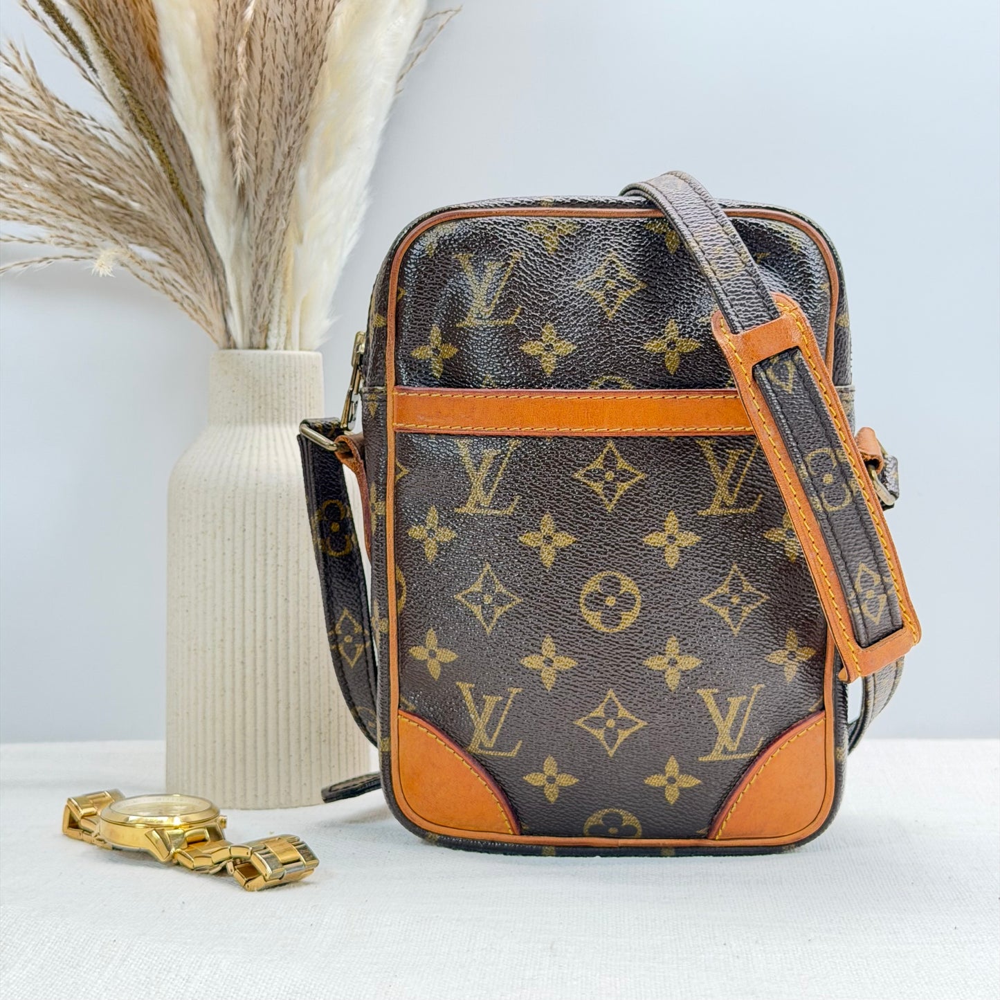 Authentic Louis Vuitton 1988 Monogram Danube MM Crossbody