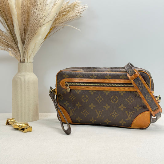 Authentic Louis Vuitton 1991 Monogram Marly Dragonne Crossbody