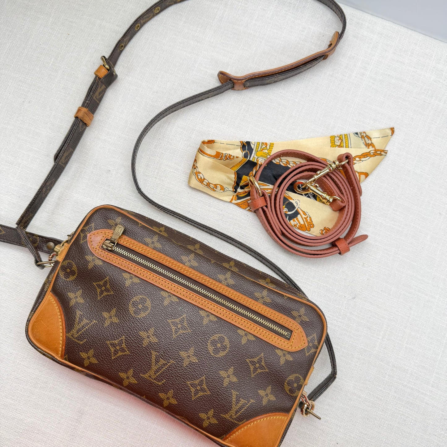 Authentic Louis Vuitton 1991 Monogram Marly Dragonne Crossbody