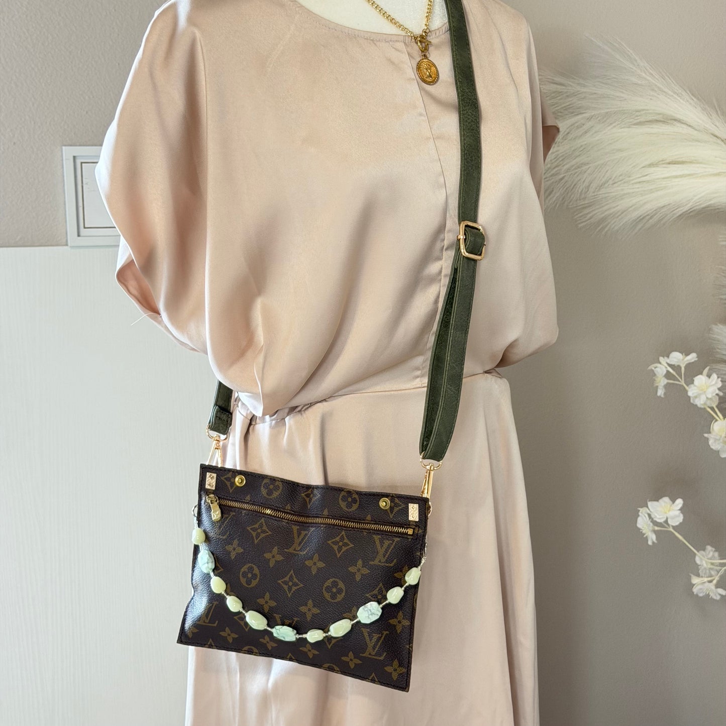 Authentic Louis Vuitton Monogram Randonne Pouch Insert Crossbody