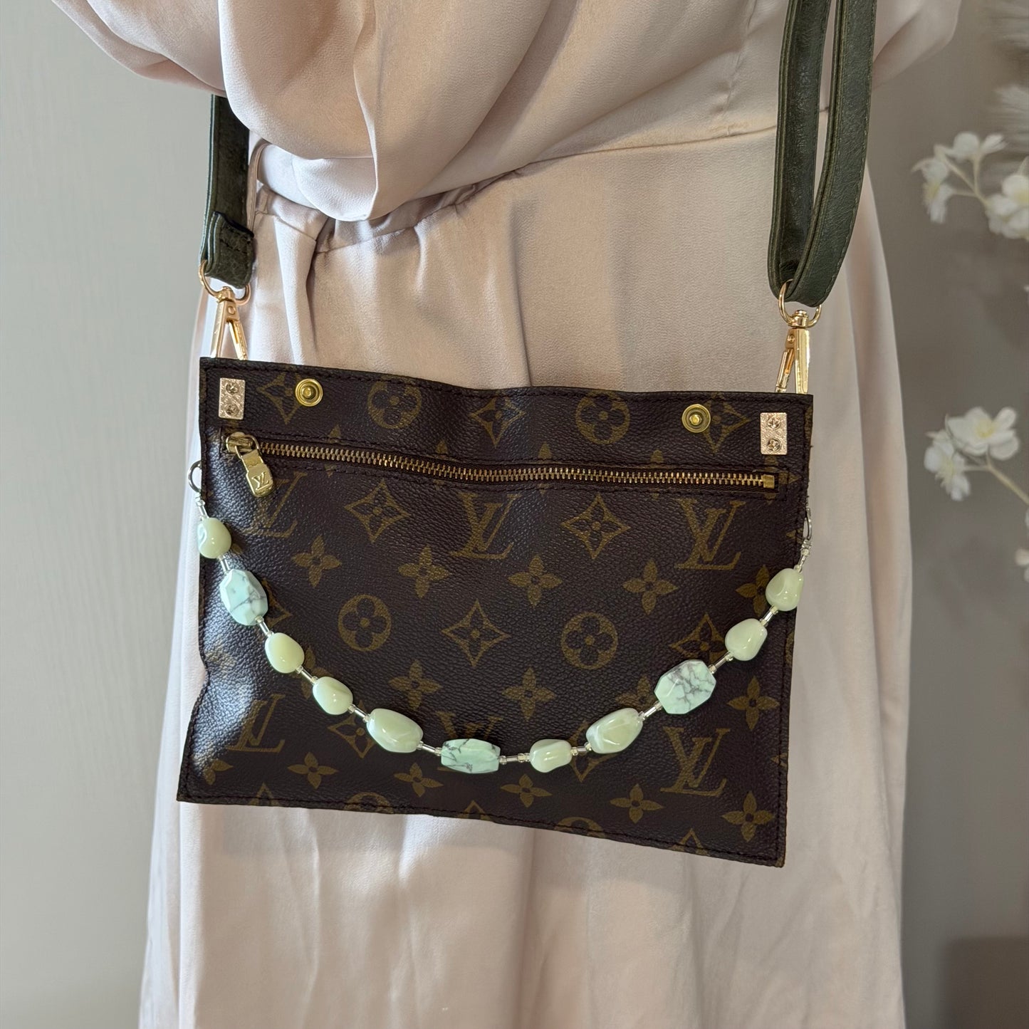 Authentic Louis Vuitton Monogram Randonne Pouch Insert Crossbody