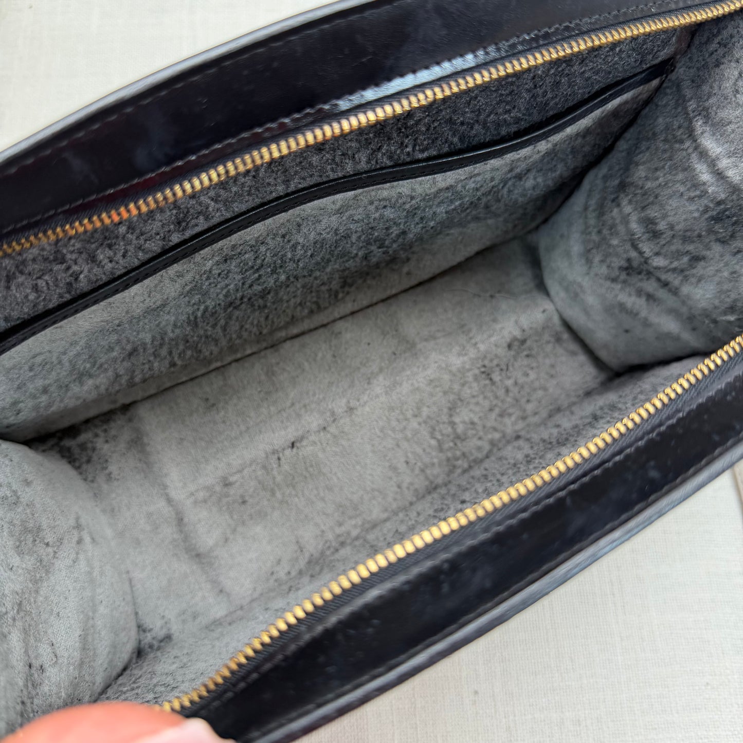 Authentic Louis Vuitton Black Epi Trousse Crete Crossbody