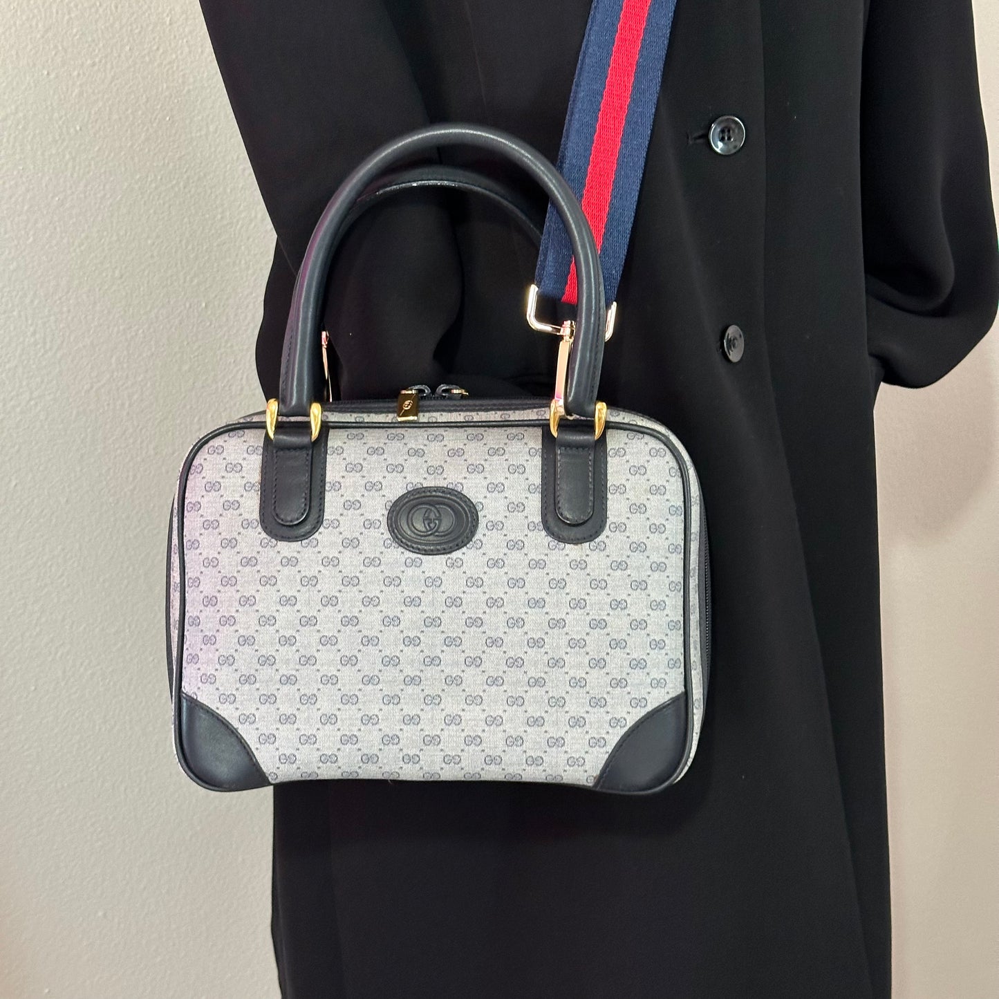 Authentic GUCCI Vintage Mini Boston Handbag