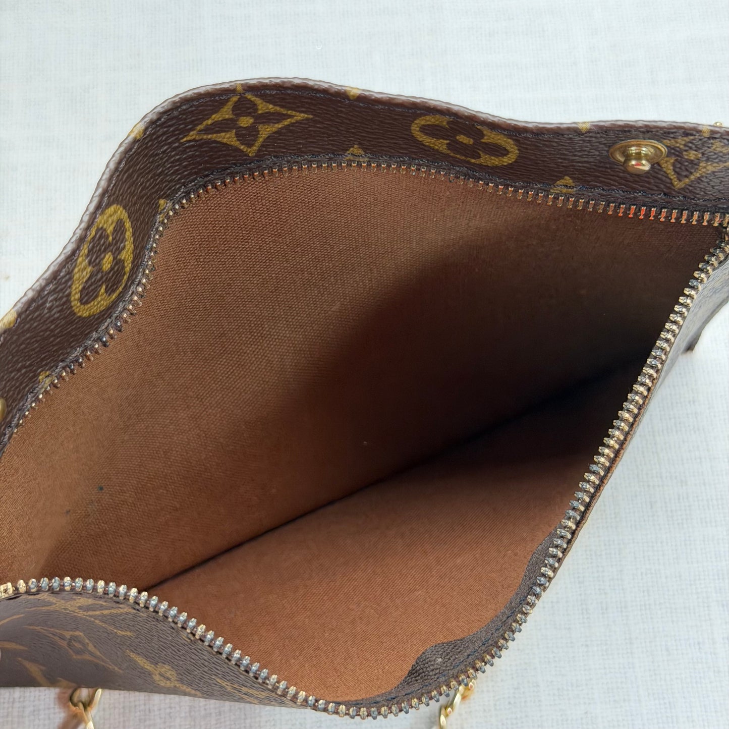 Authentic Louis Vuitton Monogram Randonne Pouch Insert Crossbody