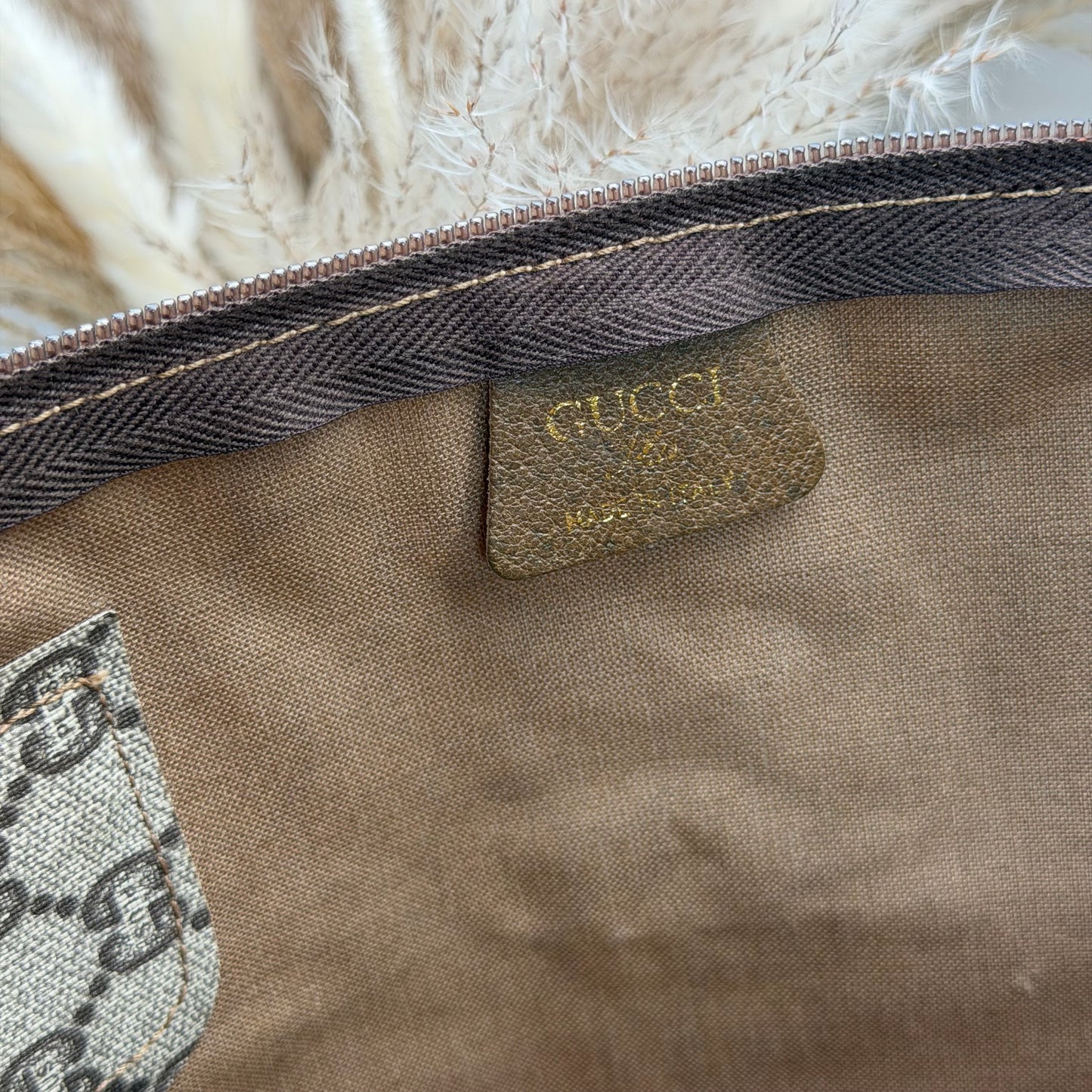 Authentic GUCCI GG Plus Jumbo Brown Travel Tote